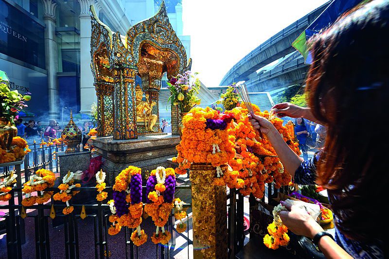 Erawan Shrine, also called “Phra Prom Erawan” , Bangkok