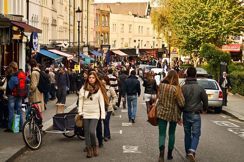 Home of the famous antique market in Notting Hill, London