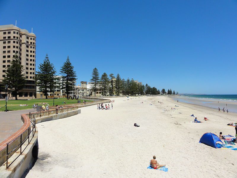 Glenelg Beach in summer