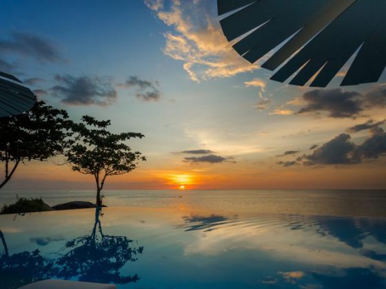 phuket beach and sunset