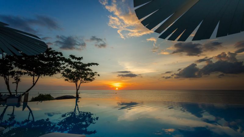 phuket beach and sunset