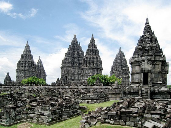 The 9th century Hindu Trimurti Prambanan temple