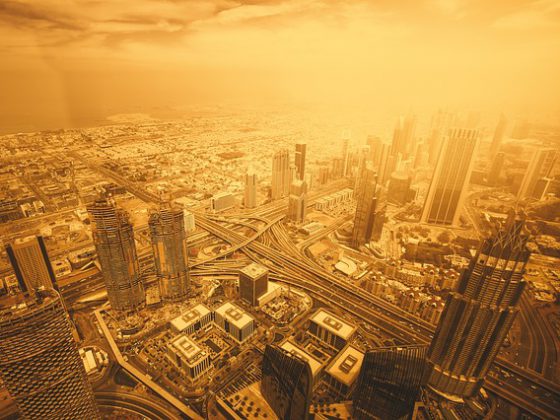 Dubai skyline from above