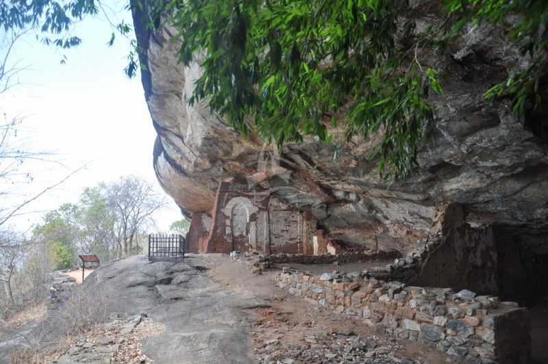 idurangala Rock with ancient forest monastery in Sigiriya