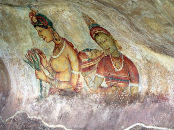 Sigiriya Rock Paintings | Image Credit: Antony Stanley from Gloucester, UK, Sigiriya Rock Paintings (7144576721), CC BY-SA 2.0